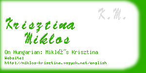 krisztina miklos business card